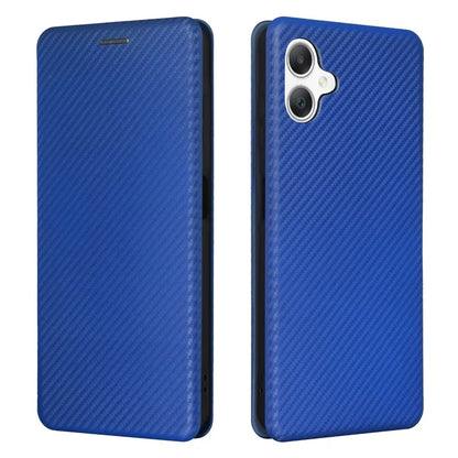 For Samsung Galaxy A06 Case Carbon Fiber Texture Drop-Proof PU Leather Phone Cover
