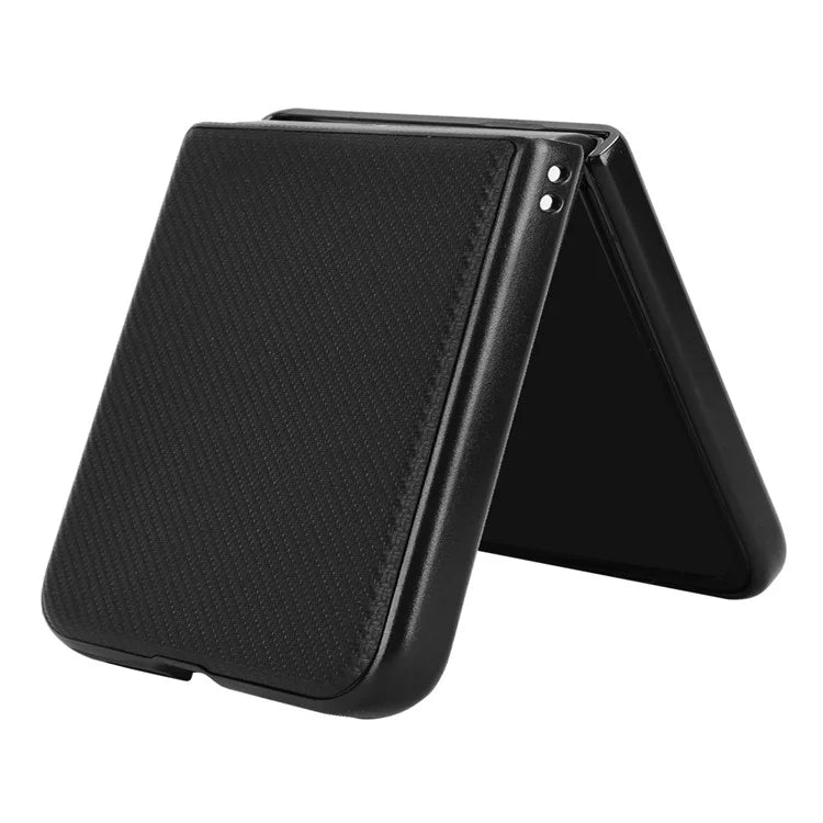 For Xiaomi Mix Flip 5G Case Carbon Fiber Texture Shockproof PU+PC Phone Cover