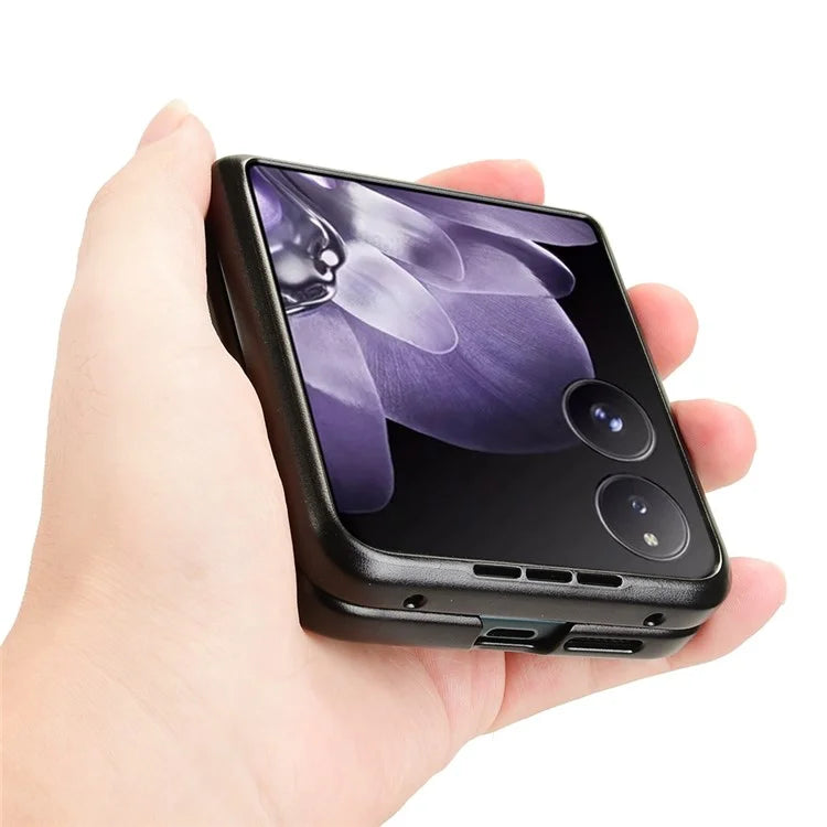 For Xiaomi Mix Flip 5G Case Carbon Fiber Texture Shockproof PU+PC Phone Cover