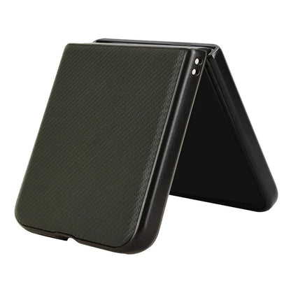 For Xiaomi Mix Flip 5G Case Carbon Fiber Texture Shockproof PU+PC Phone Cover