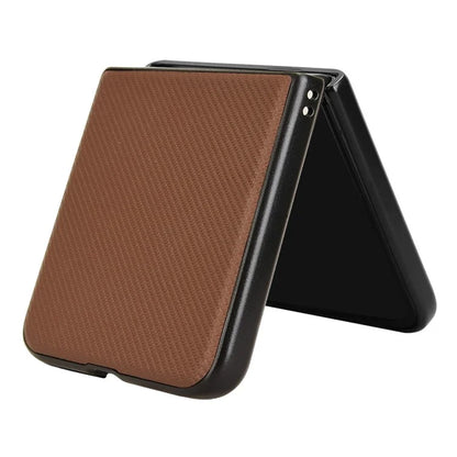 For Xiaomi Mix Flip 5G Case Carbon Fiber Texture Shockproof PU+PC Phone Cover