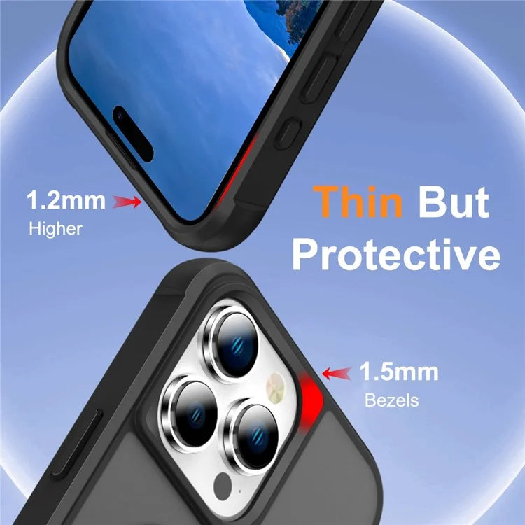 For iPhone 16 Pro Case Compatible with MagSafe Ring Holder Kickstand TPU+PC Phone Cover