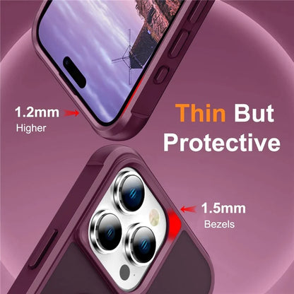 For iPhone 16 Pro Case Compatible with MagSafe Ring Holder Kickstand TPU+PC Phone Cover