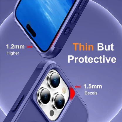 For iPhone 16 Pro Case Compatible with MagSafe Ring Holder Kickstand TPU+PC Phone Cover