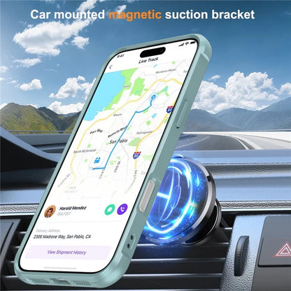For iPhone 16 Plus Case Compatible with MagSafe Ring Holder Kickstand TPU+PC Phone Cover