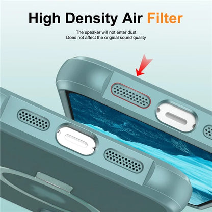 For iPhone 16 Plus Case Compatible with MagSafe Ring Holder Kickstand TPU+PC Phone Cover