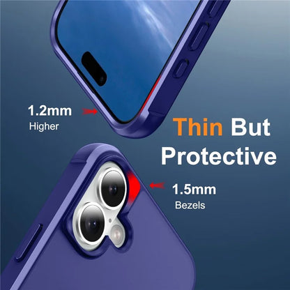 For iPhone 16 Plus Case Compatible with MagSafe Ring Holder Kickstand TPU+PC Phone Cover