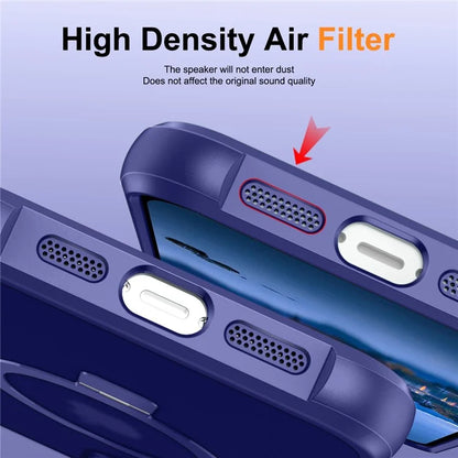 For iPhone 16 Plus Case Compatible with MagSafe Ring Holder Kickstand TPU+PC Phone Cover
