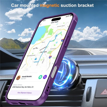 For iPhone 16 Plus Case Compatible with MagSafe Ring Holder Kickstand TPU+PC Phone Cover