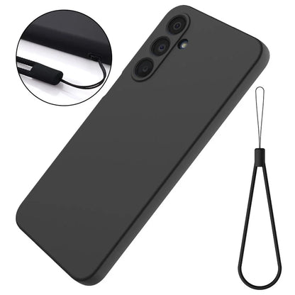 For Samsung Galaxy A16 5G Case Liquid Silicone Anti-Scratch Phone Cover with Hand Strap
