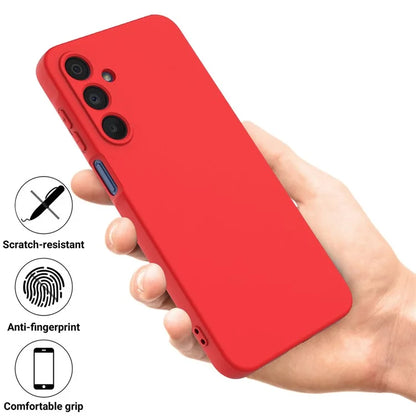 For Samsung Galaxy A16 5G Case Liquid Silicone Anti-Scratch Phone Cover with Hand Strap