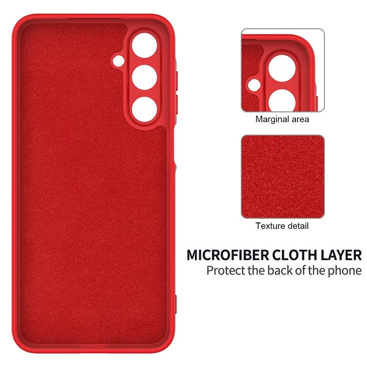 For Samsung Galaxy A16 5G Case Liquid Silicone Anti-Scratch Phone Cover with Hand Strap