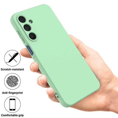 For Samsung Galaxy A16 5G Case Liquid Silicone Anti-Scratch Phone Cover with Hand Strap