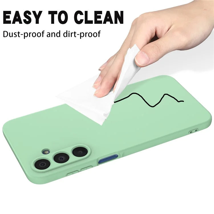 For Samsung Galaxy A16 5G Case Liquid Silicone Anti-Scratch Phone Cover with Hand Strap