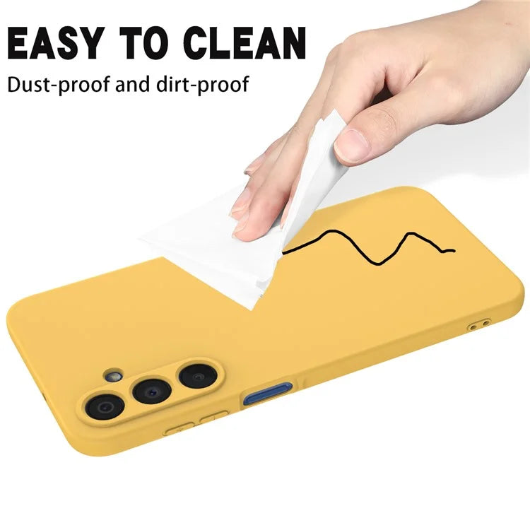 For Samsung Galaxy A16 5G Case Liquid Silicone Anti-Scratch Phone Cover with Hand Strap