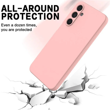 For Samsung Galaxy A16 5G Case Liquid Silicone Anti-Scratch Phone Cover with Hand Strap