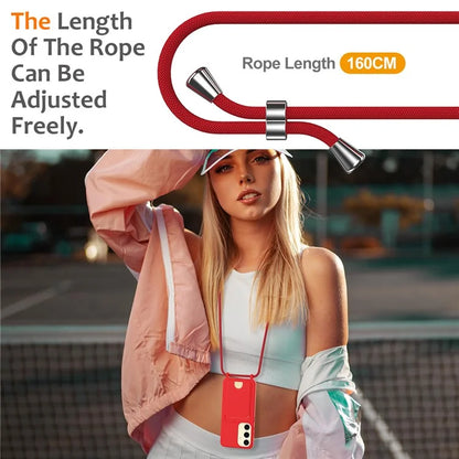 For Samsung Galaxy S23 FE Case Liquid Silicone Card Holder Phone Back Cover with Lanyard