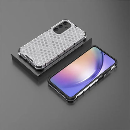 For Samsung Galaxy M35 5G Case PC+TPU Phone Cover Honeycomb Shape