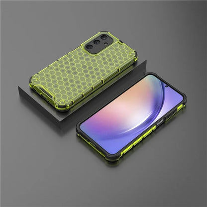 For Samsung Galaxy M35 5G Case PC+TPU Phone Cover Honeycomb Shape