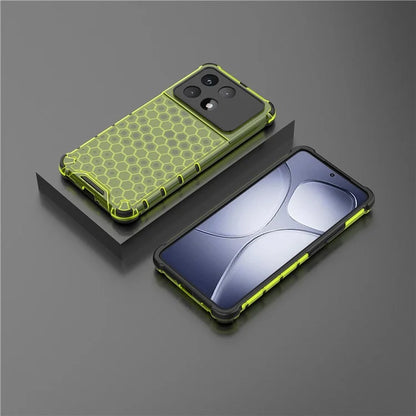 For Xiaomi Redmi K70 Ultra Case PC+TPU Phone Cover Honeycomb Shape