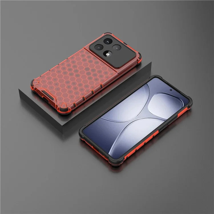 For Xiaomi Redmi K70 Ultra Case PC+TPU Phone Cover Honeycomb Shape