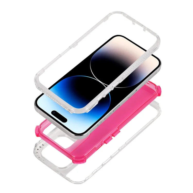 For iPhone 16 Pro Case Corners Impact Protection PC+TPU Clear Phone Cover