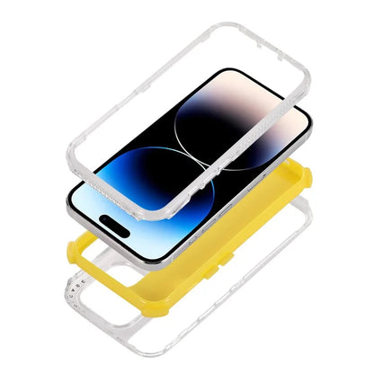 For iPhone 16 Pro Case 3-in-1 Drop-Proof PC+TPU Phone Cover