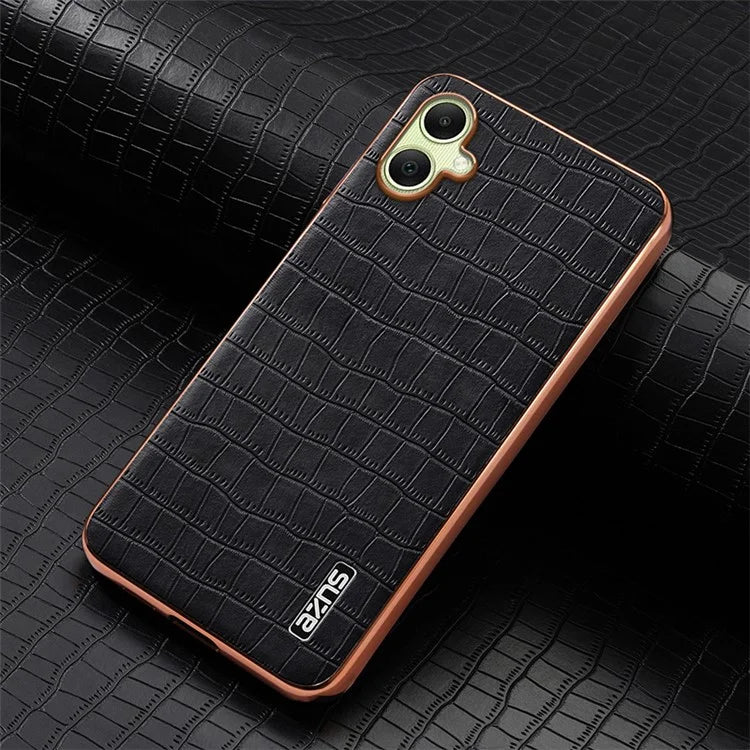 AZNS For Samsung Galaxy A06 Case Electroplating Crocodile Texture PU+TPU Phone Cover