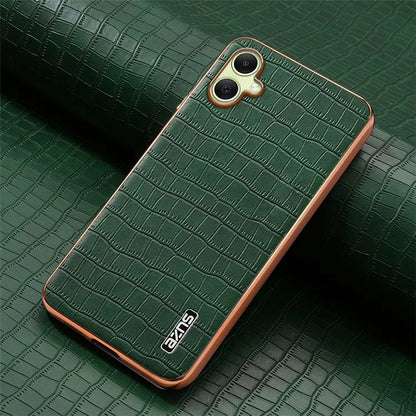 AZNS For Samsung Galaxy A06 Case Electroplating Crocodile Texture PU+TPU Phone Cover