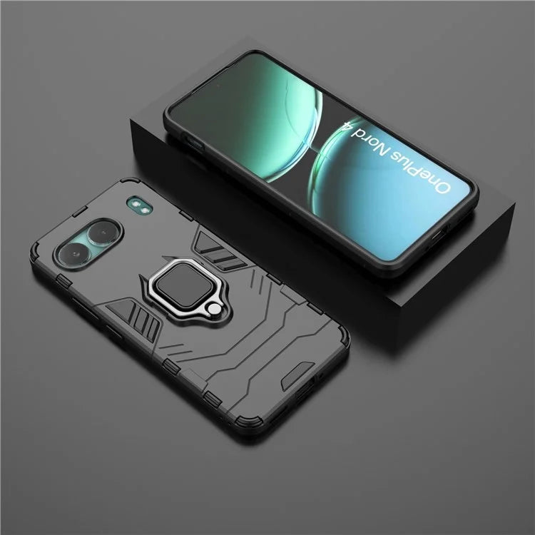 For OnePlus Nord 4 Case PC+TPU Protective Phone Cover with Ring Kickstand