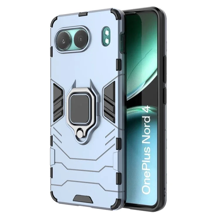 For OnePlus Nord 4 Case PC+TPU Protective Phone Cover with Ring Kickstand