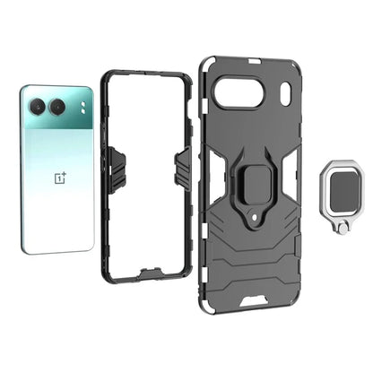 For OnePlus Nord 4 Case PC+TPU Protective Phone Cover with Ring Kickstand