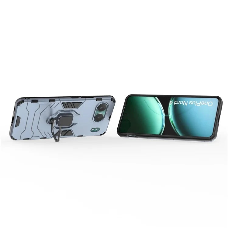 For OnePlus Nord 4 Case PC+TPU Protective Phone Cover with Ring Kickstand