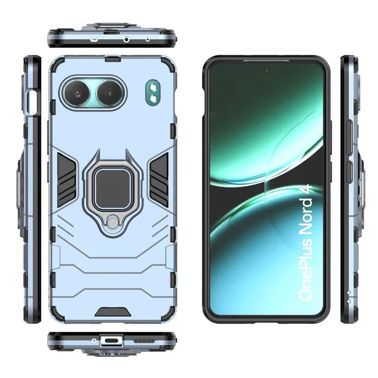 For OnePlus Nord 4 Case PC+TPU Protective Phone Cover with Ring Kickstand