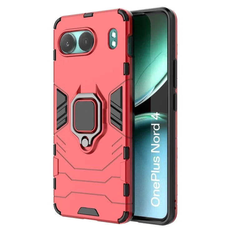 For OnePlus Nord 4 Case PC+TPU Protective Phone Cover with Ring Kickstand
