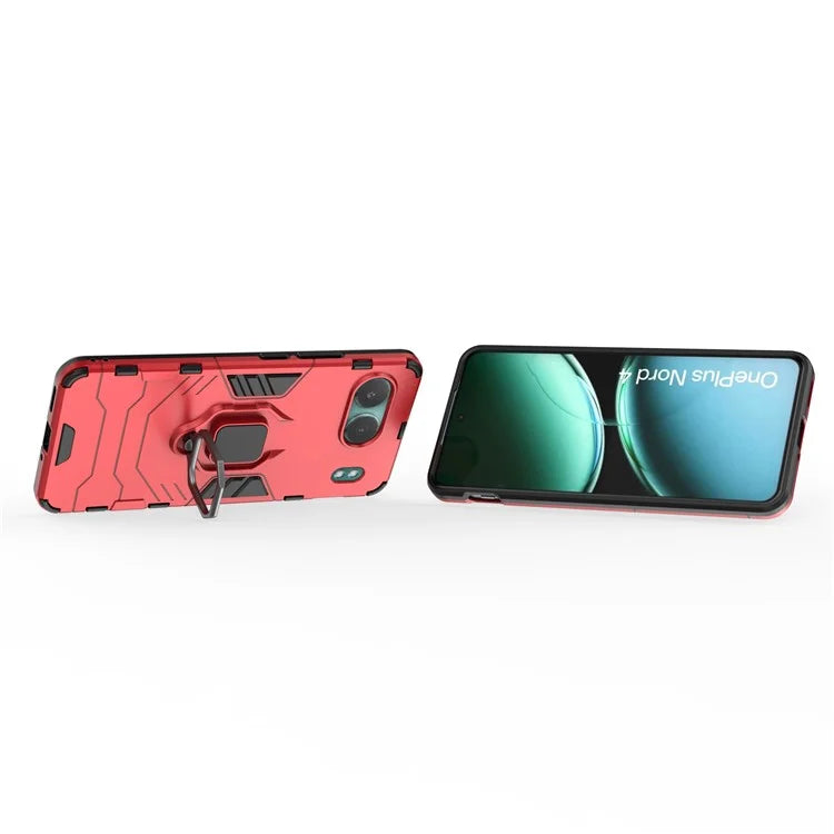 For OnePlus Nord 4 Case PC+TPU Protective Phone Cover with Ring Kickstand
