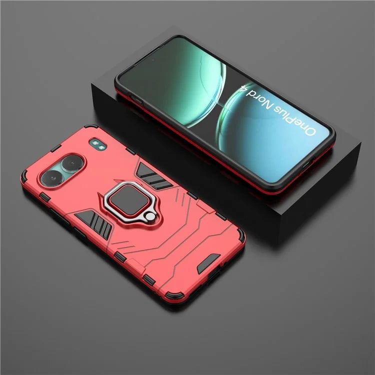 For OnePlus Nord 4 Case PC+TPU Protective Phone Cover with Ring Kickstand