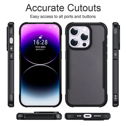 For iPhone 16 Pro Max Case PC+TPU Drop-Proof Skin-Touch Phone Back Cover