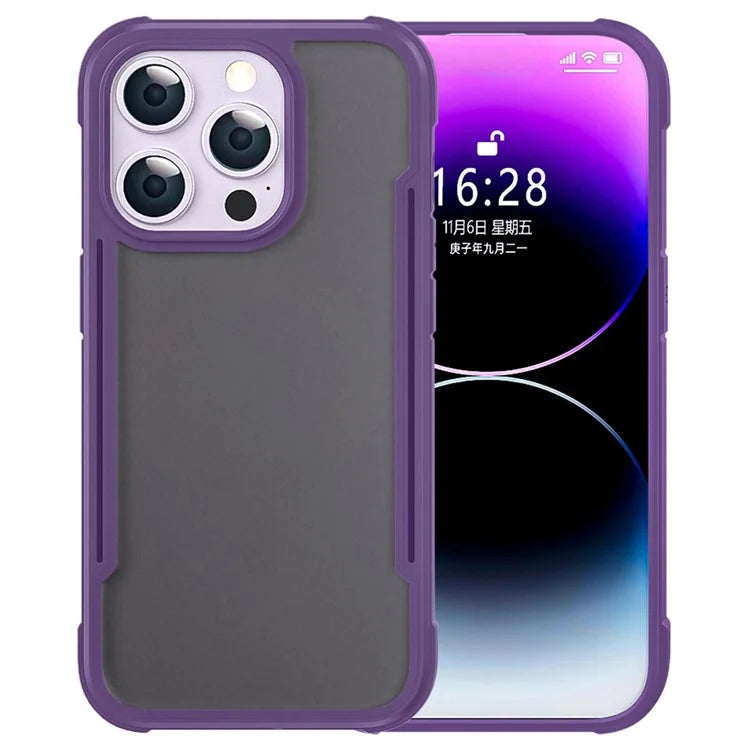 For iPhone 16 Pro Max Case PC+TPU Drop-Proof Skin-Touch Phone Back Cover