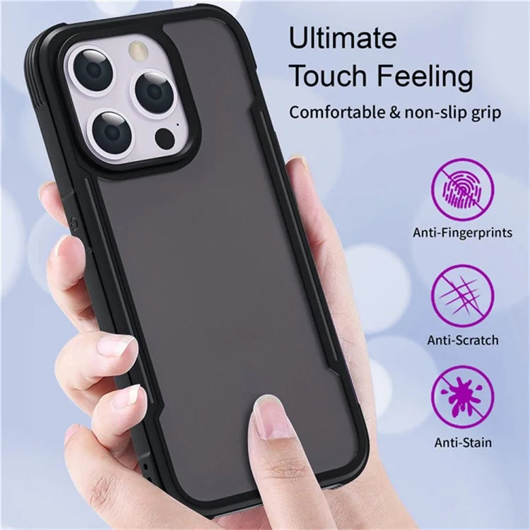 For iPhone 16 Pro Case PC+TPU Drop-Proof Skin-Touch Phone Back Cover