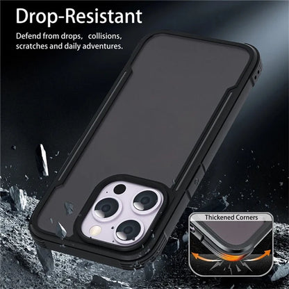 For iPhone 16 Pro Case PC+TPU Drop-Proof Skin-Touch Phone Back Cover