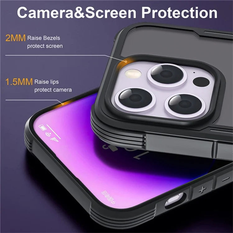 For iPhone 16 Pro Case PC+TPU Drop-Proof Skin-Touch Phone Back Cover