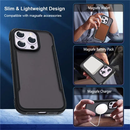 For iPhone 16 Pro Case PC+TPU Drop-Proof Skin-Touch Phone Back Cover