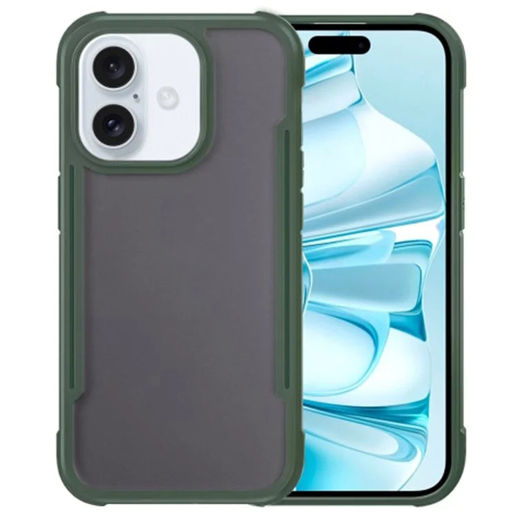 For iPhone 16 Case PC+TPU Drop-Proof Skin-Touch Phone Back Cover