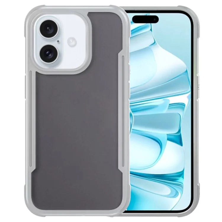 For iPhone 16 Case PC+TPU Drop-Proof Skin-Touch Phone Back Cover