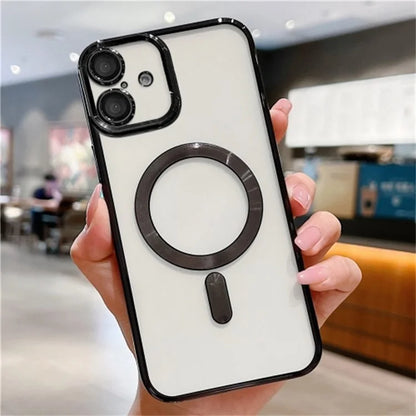 For iPhone 16 Plus Case Electroplating TPU Phone Cover Compatible with MagSafe