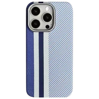 For iPhone 15 Pro Case Compatible with MagSafe Carbon Fiber Texture PC Phone Cover