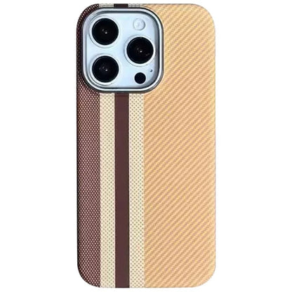 For iPhone 15 Pro Case Compatible with MagSafe Carbon Fiber Texture PC Phone Cover