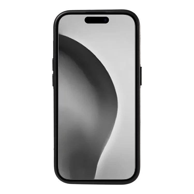 006 For iPhone 16 Pro Max Case Anti-Drop Leather + TPU Phone Cover Card Slot Ring Kickstand