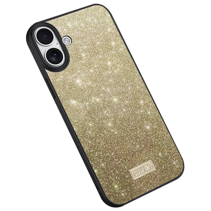 SULADA For iPhone 16 Plus Case PU Leather+PC+TPU Glitter Sequins Back Phone Cover